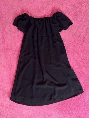 Aritzia - Black Shoulderless Dress